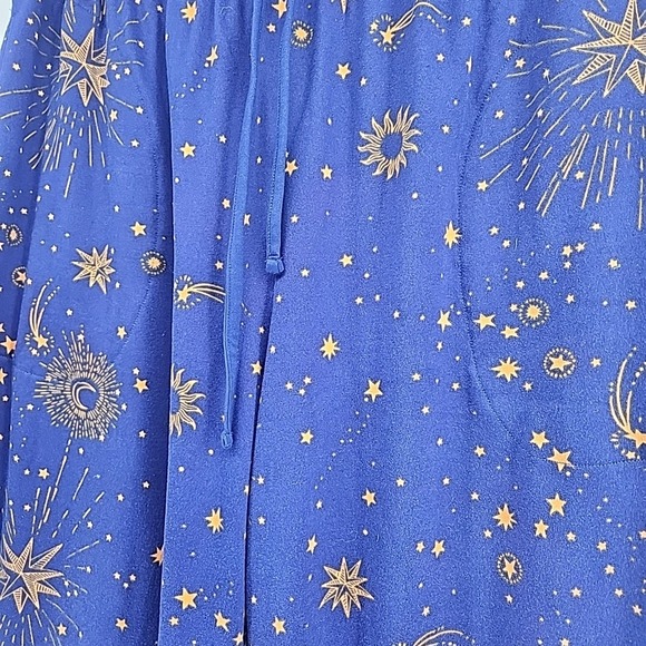 Room Service Pajamas Womens S 2 Piece Set Viral Whimsigoth Moon Star Celestial - Picture 7 of 7